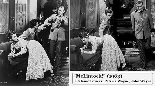 Spanking scene from the movie McLintock! (1963).