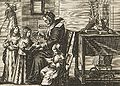 "The schoolmistress", etching by Abraham Bosse (detail) (c. 1638)