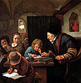 Der strenge Schulmeister (The Severe Teacher), painting by Jan Steen (c. 1668).
