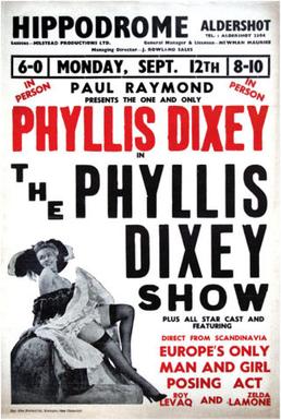 Poster advertising Dixey's act- the Hippodrome at Aldershot (1955)