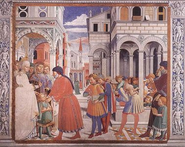 Benozzo di Lese di Sandro Gozzoli (1453-1478): The School of Tagaste. Fresco (1464-1465)