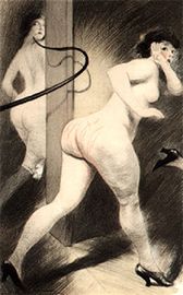 Illustration by Louis Malteste for the limited edition of the novel Diana gantée.