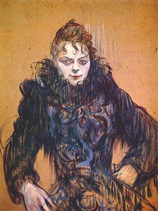 Lautrec woman with a black feather boa c1892.jpg