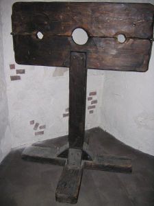 A pillory at the torture museum in Freiburg im Breisgau (Germany).