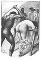 Illustration by Georges Topfer titled Le châtiment de l'adultère ("The punishment for adultery").