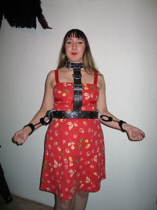 ... with handcuffs attached
