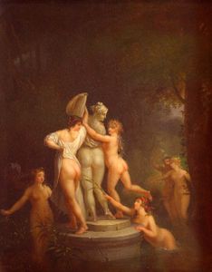 Women compare the beauty of their buttocks with the Callipygian Venus: La Comparaison by "Jean-Frédéric Schall"@wk