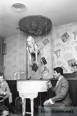 Carol Doda dancing on her piano at the condor Club