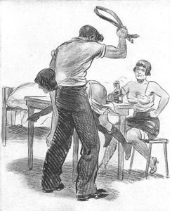M/G spanking illustration by R. Planitz.