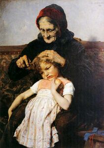 The Combing of Granddaughter" - "Το Κτένισμα της Εγγονής" (1886)